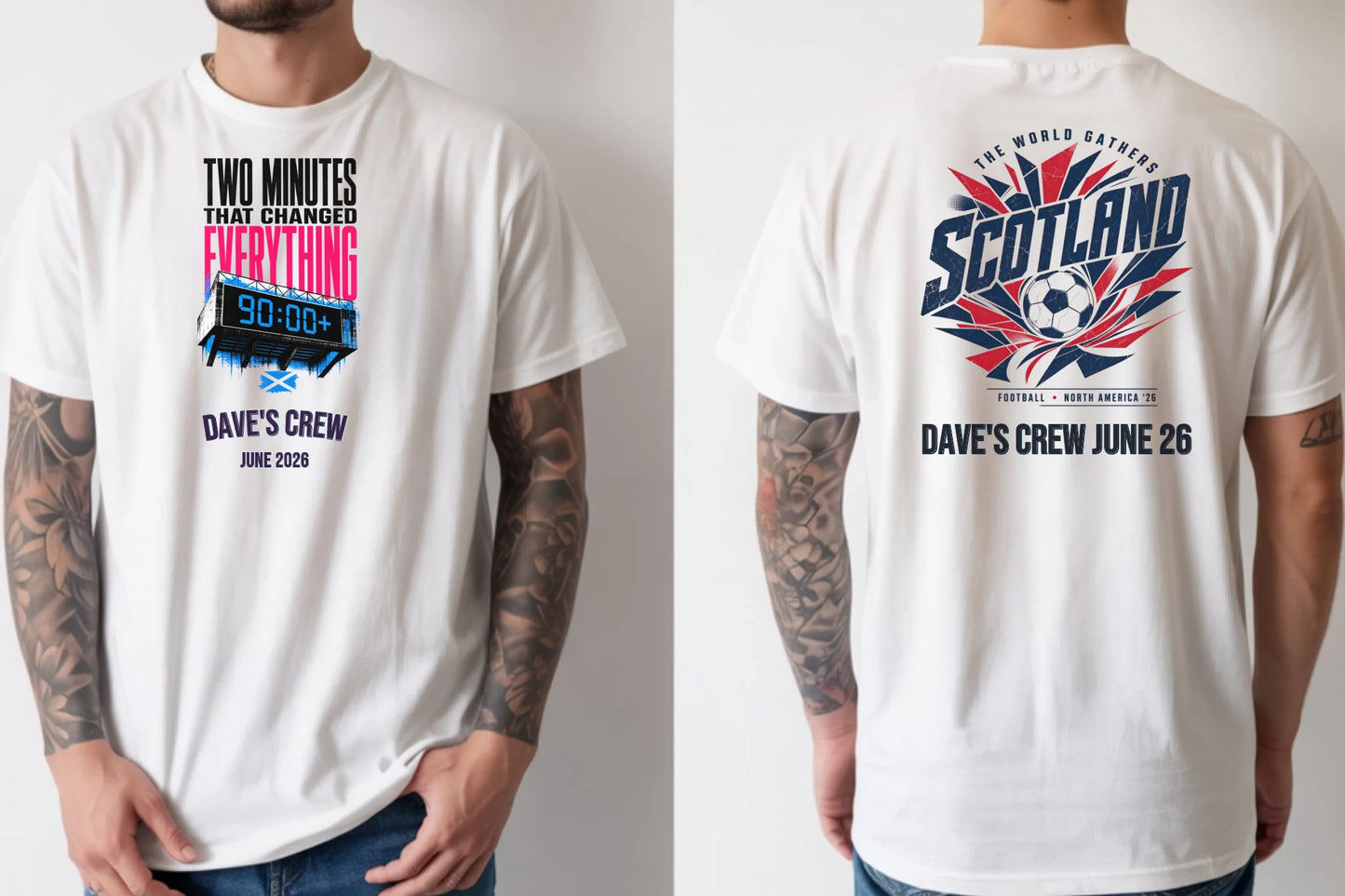 Personalised Summer of Soccer Tee | Scotland Two minutes that changed everything | Top