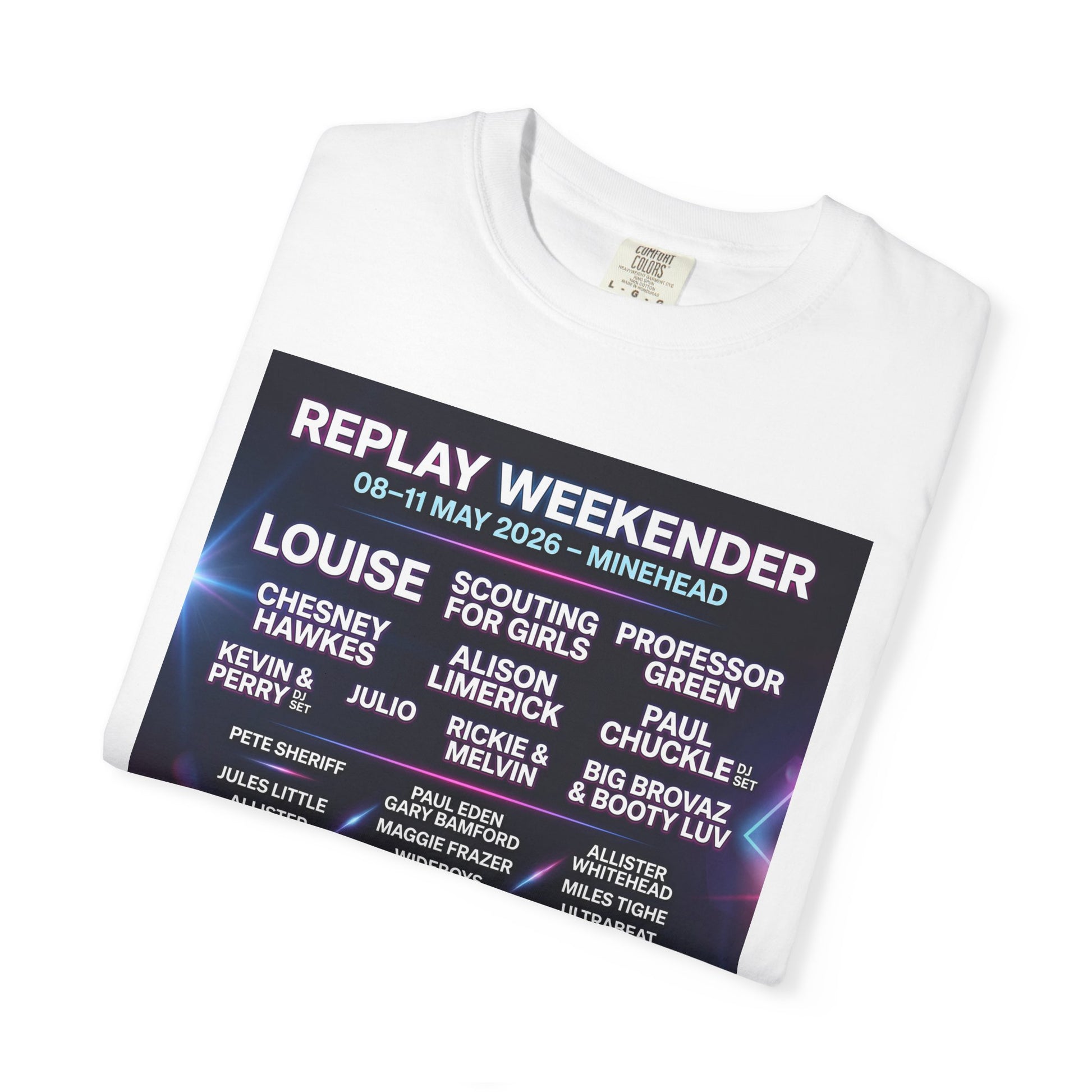 Replay Minehead Lineup T-Shirt — May 8–11, 2026 Event Tee Dress Loud