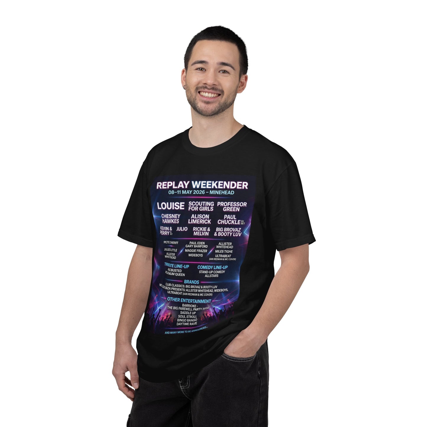 Replay Minehead Lineup T-Shirt — May 8–11, 2026 Event Tee Dress Loud