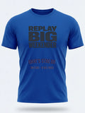 Personalised Replay Big Weekender Tee — royal blue tee, front view