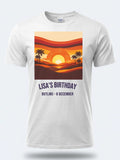 Personalised We Love the 70s Big Weekender Tee — white tee, front view
