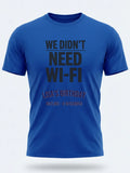 Personalised Back to 2000s Big Weekender Tee — royal blue tee, front view
