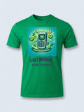 Personalised Back to 2000s Big Weekender Tee — irish green tee, front view