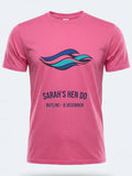 Personalised We Love Ibiza Big Weekender Tee — pink tee, front view