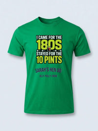 Personalised Darts Weekender Tee | I came for the 180s Stayed for the 10 Pints | Shirt Dress Loud