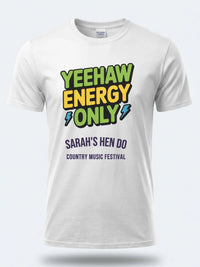 Personalised Country Weekender Tee — white tee, front view