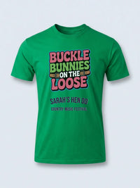 Personalised Country Weekender Tee — irish green tee, front view