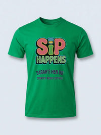 Personalised Country Weekender Unisex Tee — irish green tee, front view