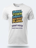 Personalised Country Weekender Unisex Tee — white tee, front view