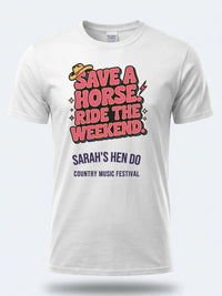 Personalised Country Weekender Unisex Tee | Savea Horse Ride the Weekend | Shirt Dress Loud
