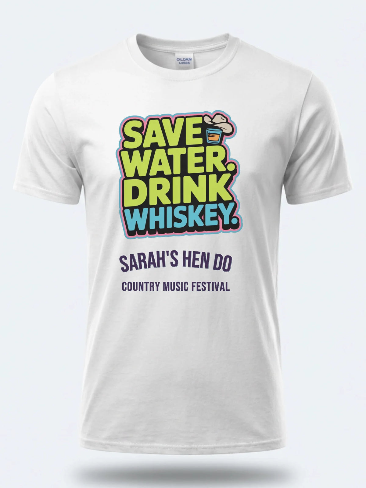 Personalised Country Weekender Unisex Tee | Save Water Drink Whiskey | Shirt Dress Loud