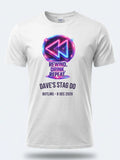 Personalised Ultimate '80s Big Weekender Tee — white tee, front view