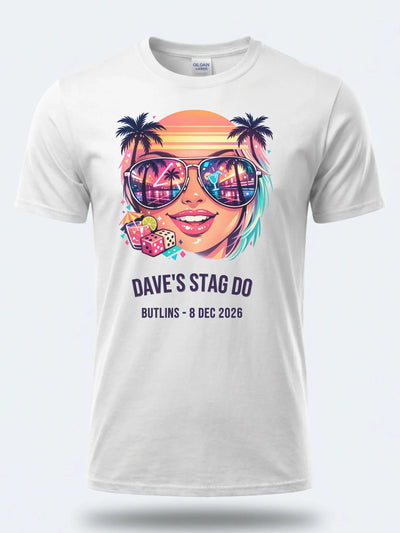 Personalised Ultimate 80s Big Weekender Tee – Miami Vice
