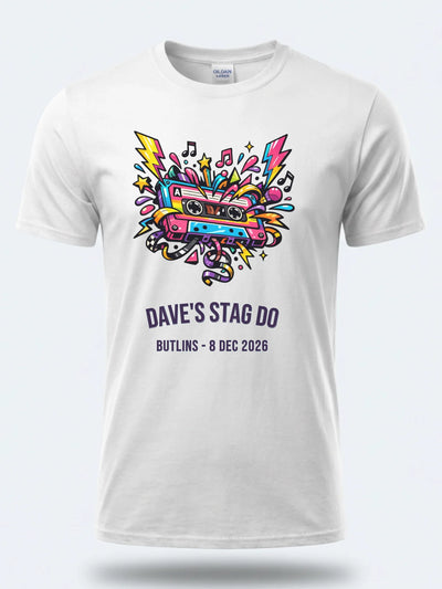 Personalised Ultimate 80s Big Weekender Tee – Oversized Cassette