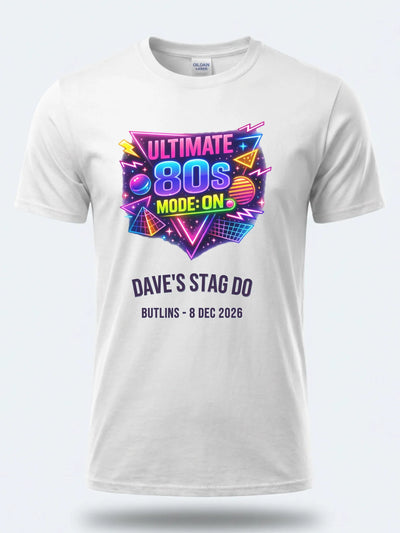 Personalised Ultimate 80s Big Weekender Tee – Ultimate 80s mode on