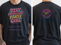 Personalised Country Weekender Unisex Tee | Very important party girl | Shirt Dress Loud