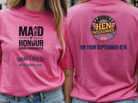 Personalised Weekender Unisex Tee | Maid of Honour Drinks Coordinator | Hen Shirt Dress Loud