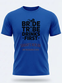 Personalised Weekender Unisex Tee | Bride Tribe | Drinks first | Hen Shirt Dress Loud