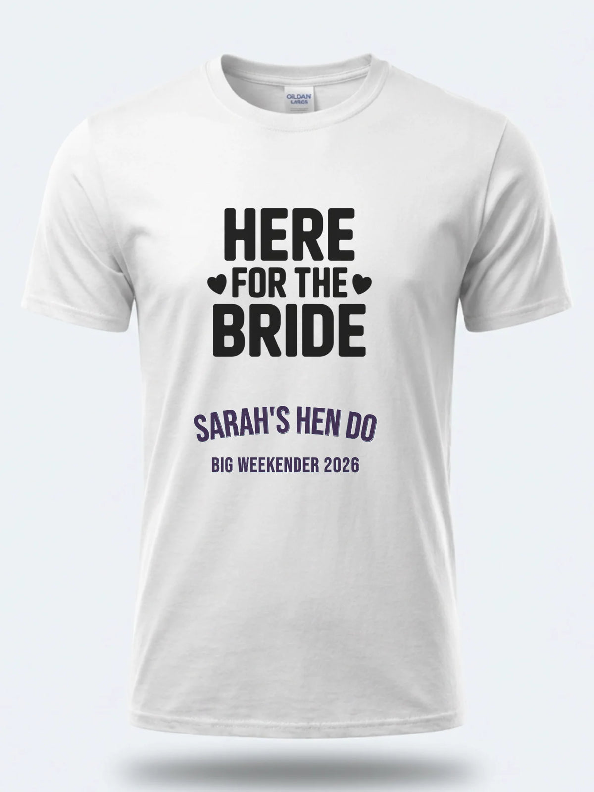 Personalised Weekender Unisex Tee | Bride Tribe | Here for the Bride | Hen Shirt Dress Loud