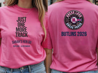 Personalised Bugged Out Big Weekender Tee — azalea tee, front and back view