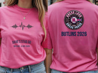 Personalised Replay Big Weekender Tee — azalea tee, front and back view
