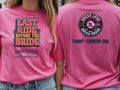 Personalised Country Weekender Unisex Tee — azalea tee, front and back view