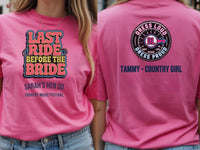 Personalised Country Weekender Unisex Tee — azalea tee, front and back view