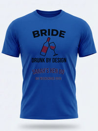 Personalised Weekender Unisex Tee — royal blue tee, front view