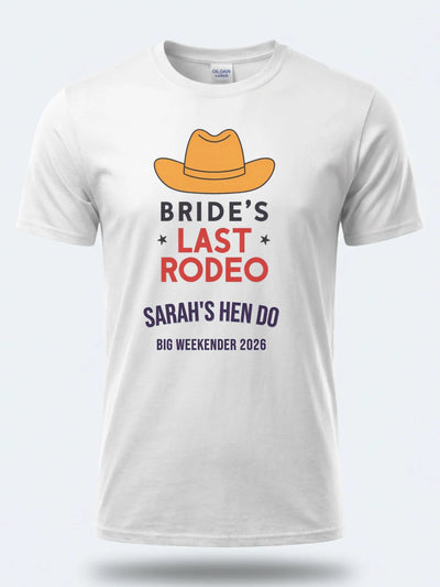 Personalised Weekender Unisex Tee – Brides Last Rodeo