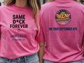 Personalised Weekender Unisex Tee — azalea tee, front and back view