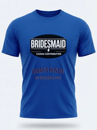 Personalised Weekender Unisex Tee – Bridesmaid Drinks Department