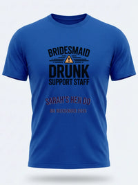 Personalised Weekender Unisex Tee — royal blue tee, front view