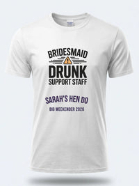 Personalised Weekender Unisex Tee — white tee, front view