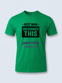 Personalised Weekender Unisex Tee — irish green tee, front view