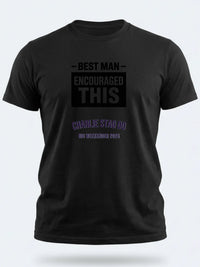 Personalised Weekender Unisex Tee — black tee, front view