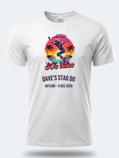 Personalised Ultimate 80s Big Weekender Tee – 80s Vibe