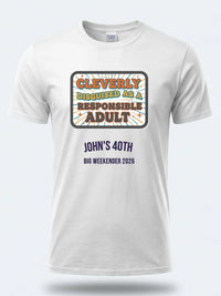 Personalised Banter Tee — white tee, front view