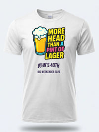 Personalised Banter Tee — white tee, front view
