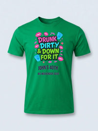 Personalised Banter Tee — irish green tee, front view
