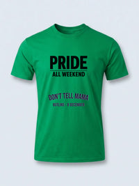Personalised Pride Tee — irish green tee, front view