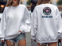 Personalised Pride Tee — white sweatshirt, front and back view