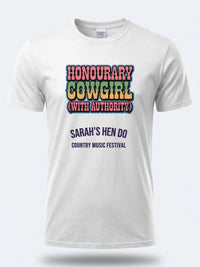 Personalised Country Weekender Tee — white tee, front view