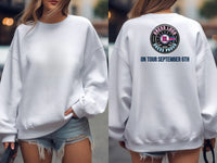 Personalised Country Weekender Tee — white sweatshirt, front and back view