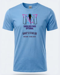 Personalised 80s Tee — carolina blue tee