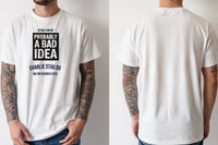 Personalised Weekender Unisex Tee — natural tee, front and back view