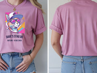 Personalised 80s Tee — azalea tee, front and back view