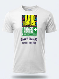 Personalised 90s Tee — white tee, front view