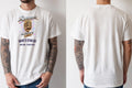 Personalised House of Garage Tee — natural tee, front and back view