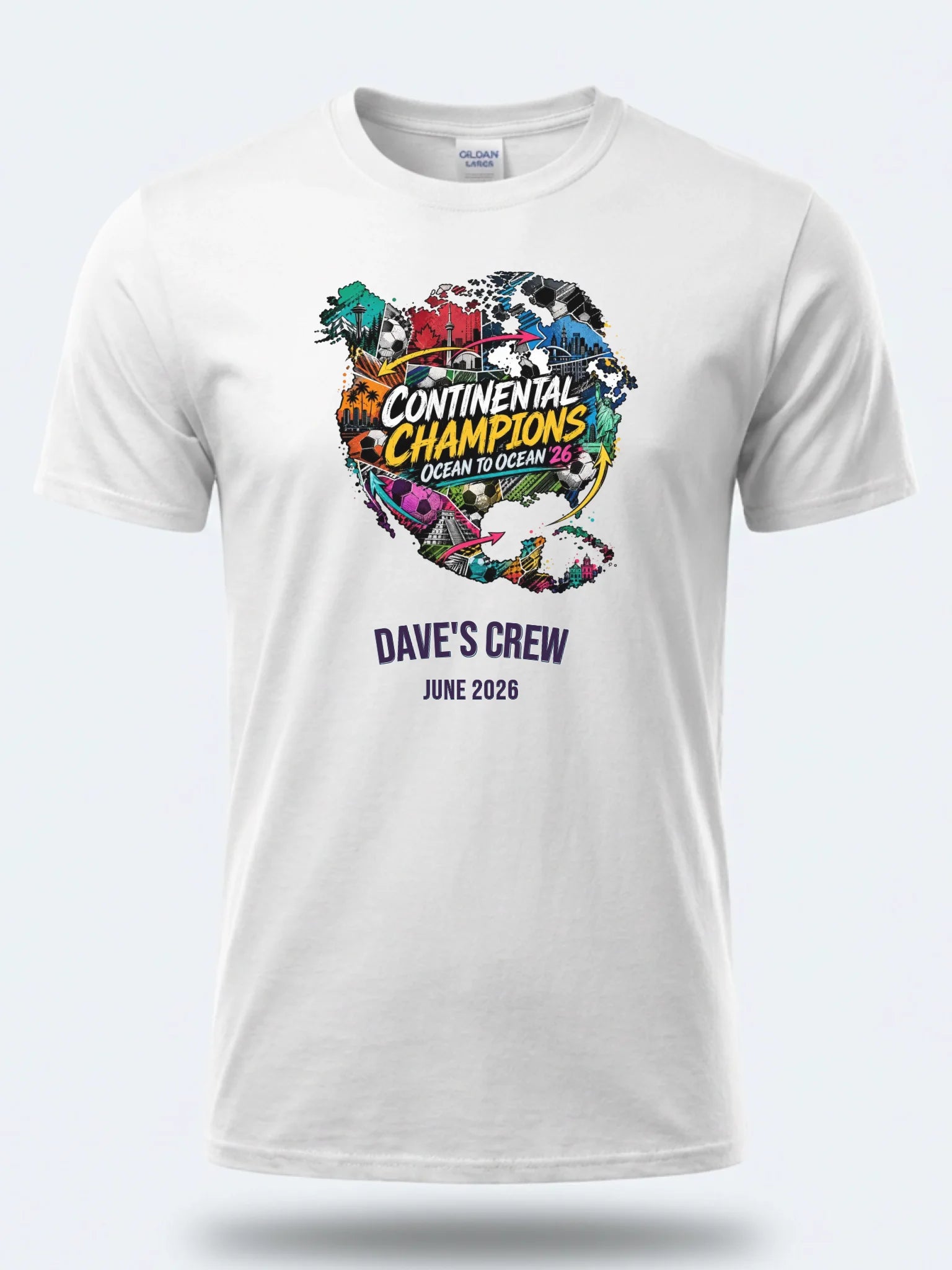 Personalised Summer of Soccer Tee | Continental Champtions | Top