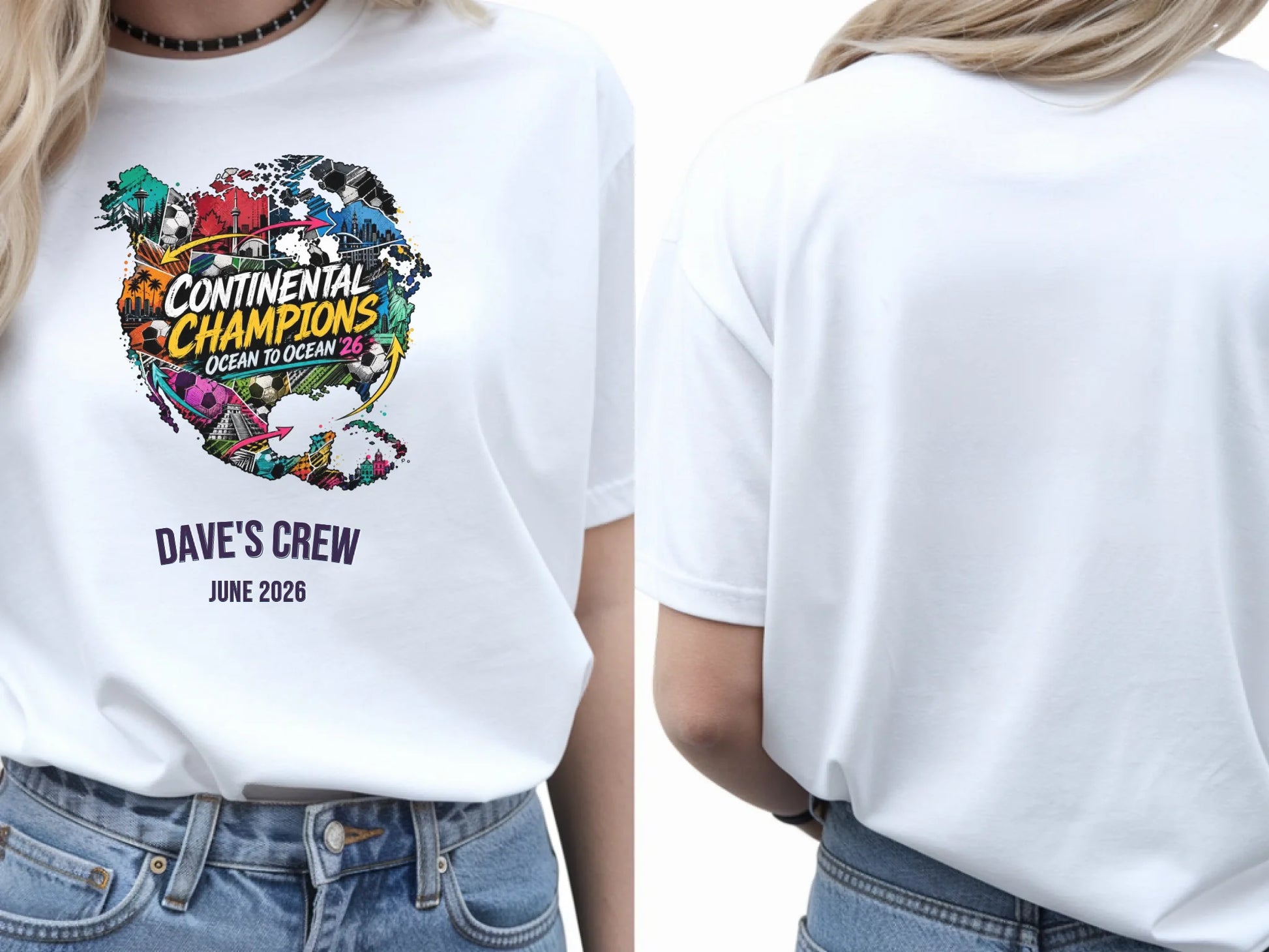 Personalised Summer of Soccer Tee | Continental Champtions | Top